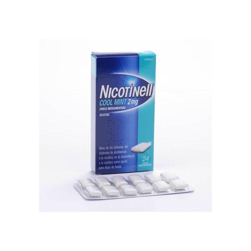 NICOTINELL COOL MINT 2 MG 24 CHICLES MEDICAMENTOSOS - Openfarma
