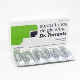 SUPOSITORIOS GLICERINA DR TORRENTS ADULTOS 3.27 G 12 SUPOSITORIOS (BLISTER)