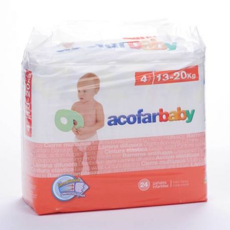 ACOFARBABY PAÑAL INFANTIL T- 4 12-18 KG 24 U