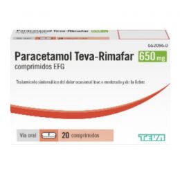 PARACETAMOL TEVA-RIMAFAR 650 MG 20 COMPRIMIDOS