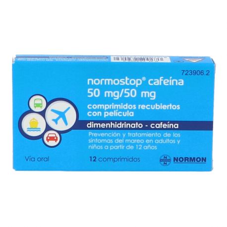 NORMOSTOP CAFEINA 50/50 MG 12 COMPRIMIDOS