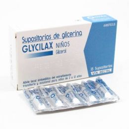 SUPOSITORIOS GLICERINA GLYCILAX INFANTIL 1.44 G 15 SUPOSITORIOS